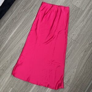 NWT SATIN EFFECT SLIP MAXI SKIRT, S